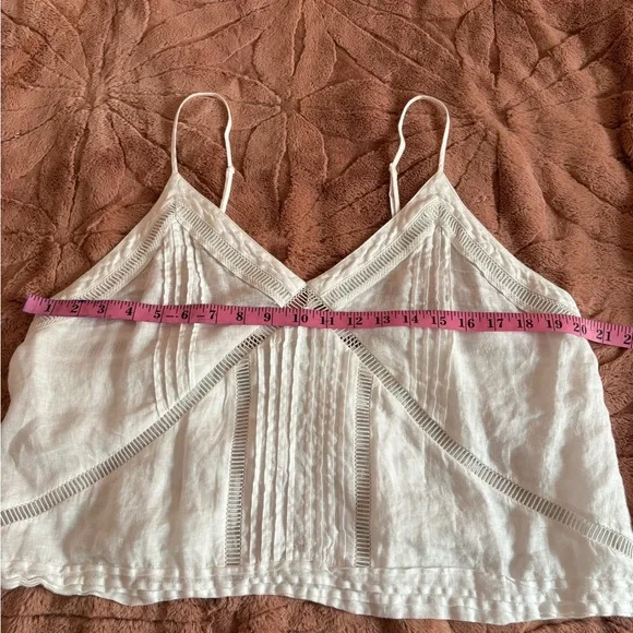 Zara White Linen Camisole - Picture 7 of 9